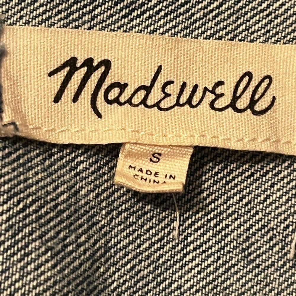 Madewell Vest The Jean Denim Medium Wash Blue Button Front Sz Small Women - Picture 6 of 6